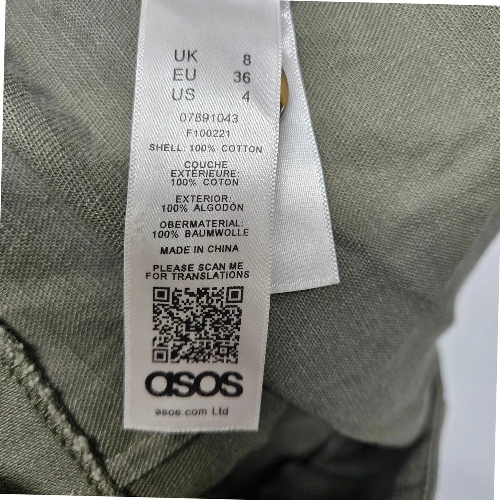 ASOS‎ Cotton High Rise Shorts with Belt 4